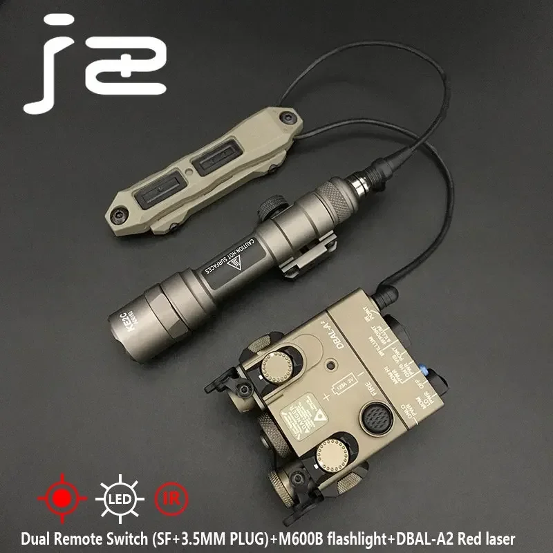 SotacTactical DBAL-A2 de Metal de alta potencia rojo verde IR láser LED luz blanca SF M600B luz de explorador juego de interruptor de presión de Control Dual - imagen 4