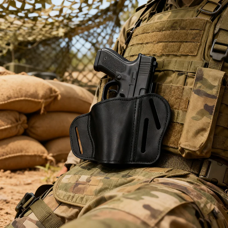 Nueva Funda de cuero para mano derecha, accesorios de caza Colt 1911