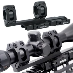 Montaje de palanca de alcance de doble anillo QD de liberación rápida extendida, 25,4mm, 30mm, compatible con riel voladizo de 20mm, accesorios de caza