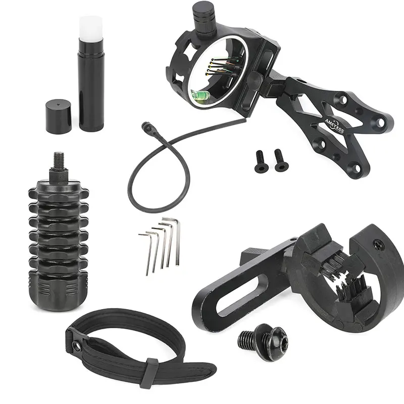 Kits de mira de arco de tiro con arco AME1000, estabilizador de apoyo de flecha mejorado, mira abierta para arco compuesto al aire libre, caza, tiro, accesorios RH