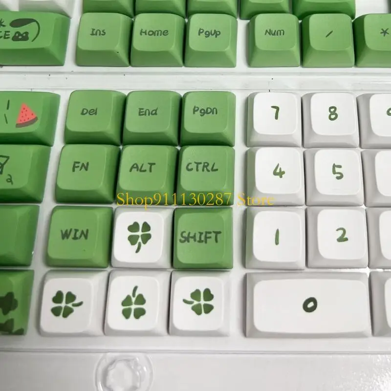 J1HC XDA Perfil KeyCaps 125 teclas Patrón rana dibujos animados PBT grueso para juegos teclas reemplazo bricolaje - imagen 2