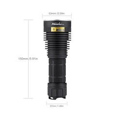 Linterna UV 365nm 30W - detección fluorescente y luz negra potente