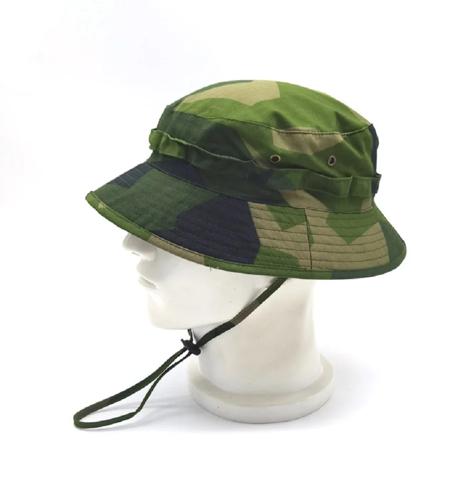 Sombrero de protección solar de camuflaje sueco para fanáticos militares al aire libre, sombrero Benny - imagen 3