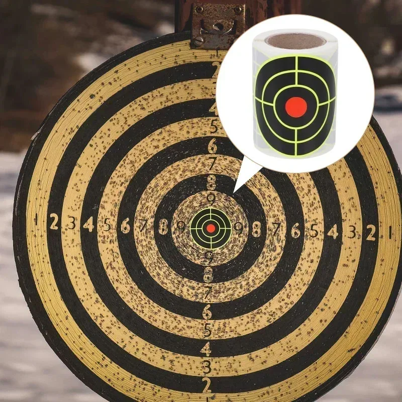 200 Uds 7,6 cm autoadhesivo tiro objetivo pegatina salpicaduras amplificador práctica reactiva entrenamiento caza pegatinas - imagen 3