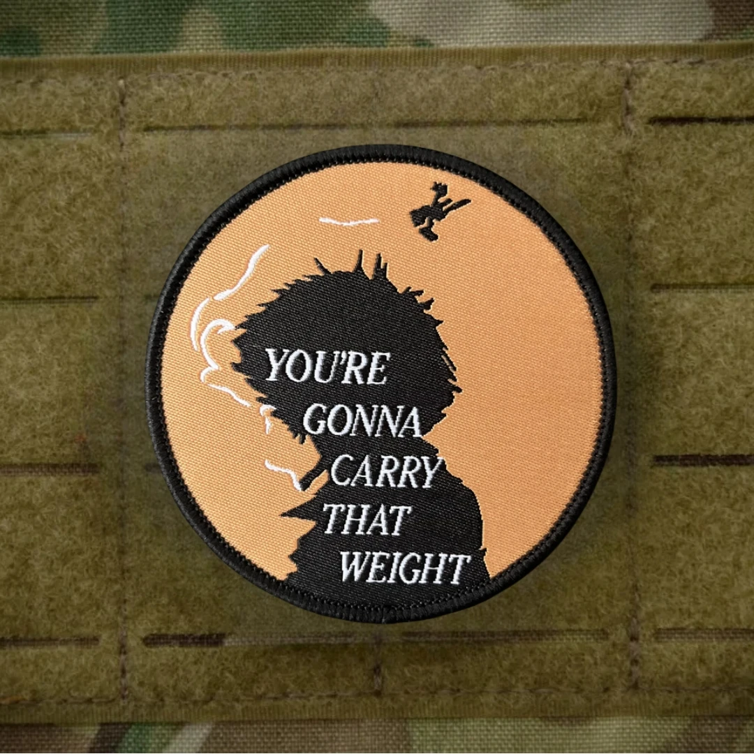 Eres llevaré ese peso, insignia de moral, parche, brazalete táctico, mochila, parches de gancho y bucle, pegatina estampada militar - imagen 5