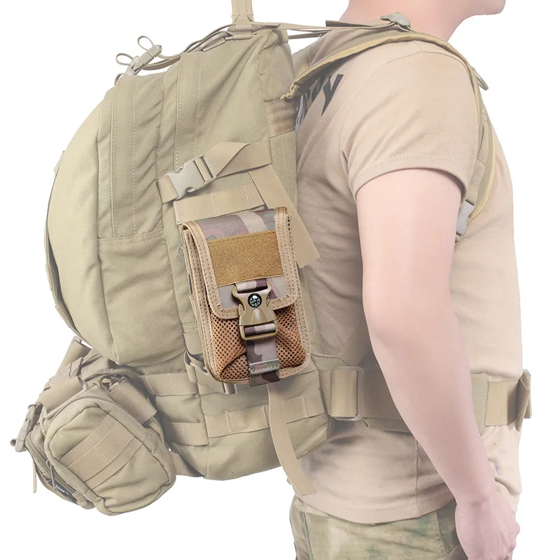 Bolsa táctica para teléfono de doble capa, bolsas Molle de camuflaje para caza, riñonera Molle para caza al aire libre, riñonera, bolsa deportiva para exteriores - imagen 5