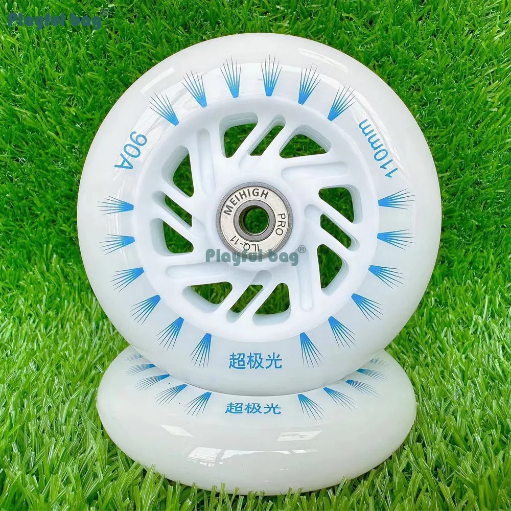 Ruedas de patín en línea LED universales 90A con rodamientos - imagen 3
