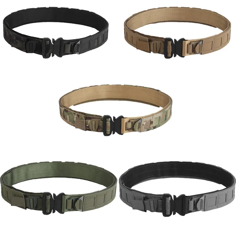 Cinturones tácticos para hombre, cinturón de pistola Web con hebilla de Metal de liberación rápida, resistente, estilo trabajo, senderismo - imagen 3