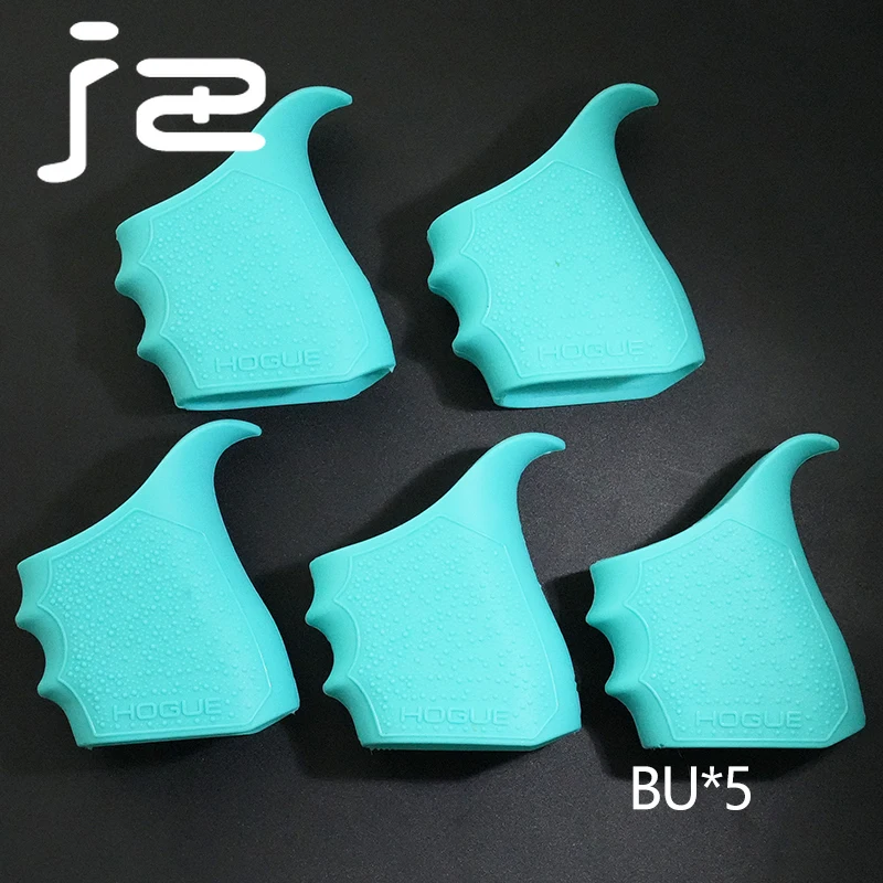 Juego de 5 unidades de cubierta de agarre para mango de pistola Gloc G19 G17 G18 G34 G47, funda protectora para mango de pistola, guante antideslizante de goma táctica - imagen 5
