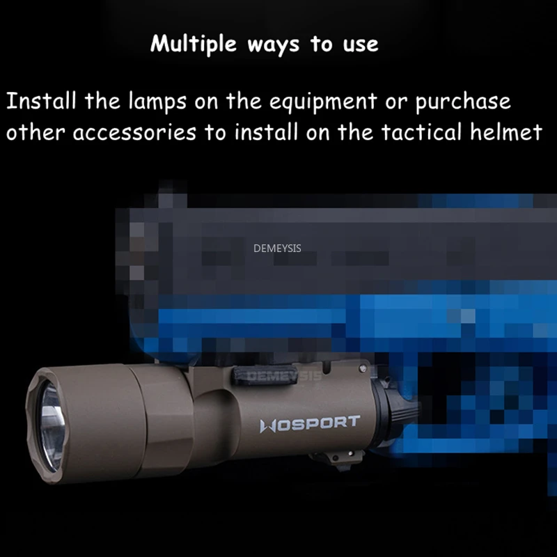 Linterna de pistola táctica X300U-A 800LM luz de pistola con estroboscópico para Glock Airsoft pistola de tiro y casco Compatible - imagen 3