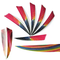 Pack 50 plumas deflectoras para flechas, Arco y caza 9 colores 4 pulgadas