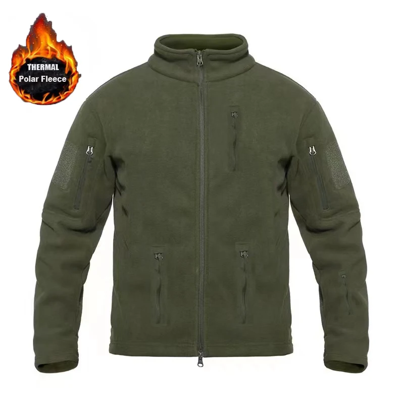 Chaquetas de senderismo tácticas para hombre, chaquetas de lana de otoño para acampar al aire libre, abrigos con múltiples bolsillos, prendas de vestir para el trabajo, abrigo de escalada