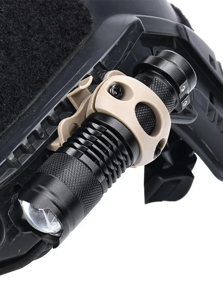 ELEMENT GEAR-casco de caza con luz estroboscópica, casco táctico rápido con Clip de linterna LED, adecuado para linterna de 0,8 pulgadas, 1 pulgada - imagen 2