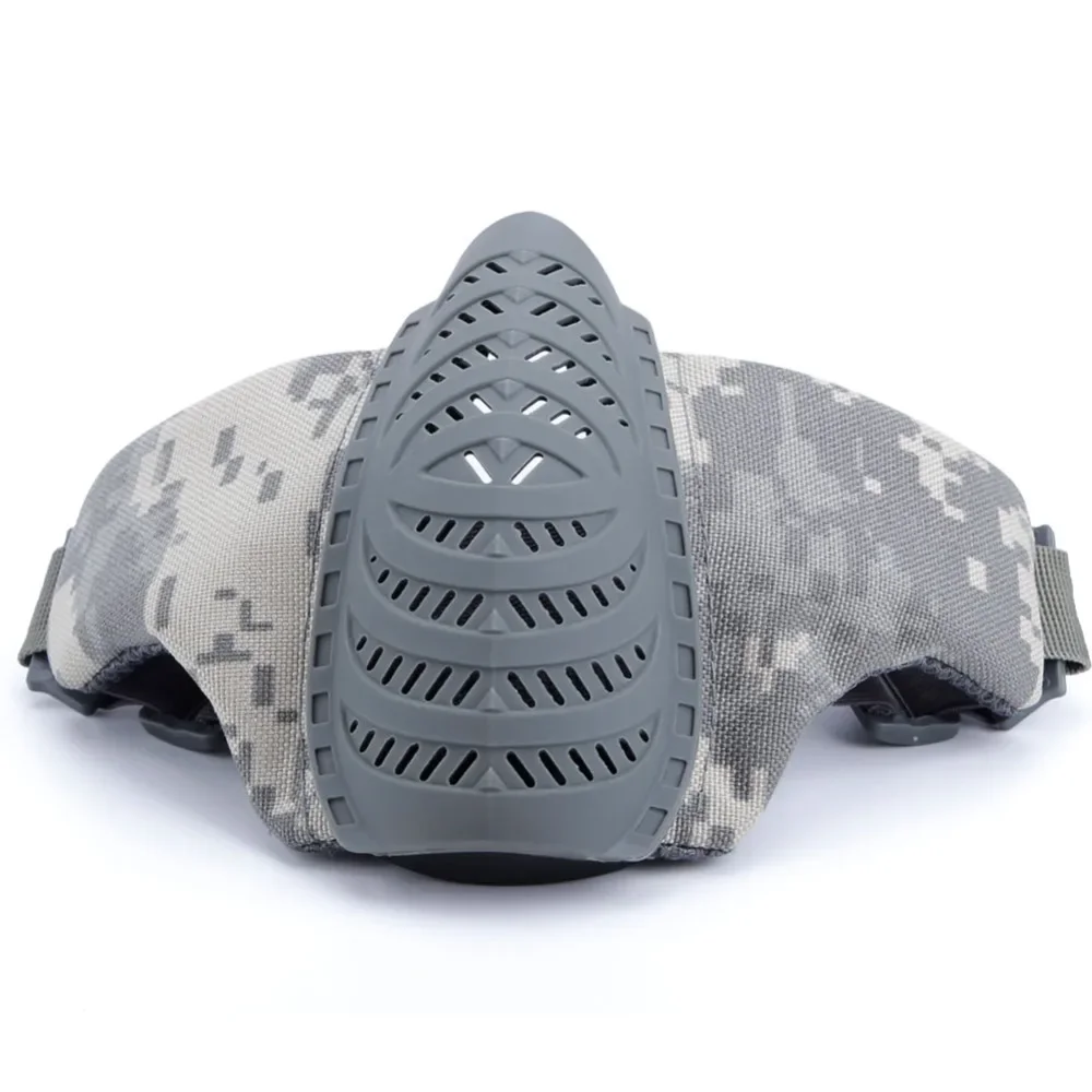 Mascarilla táctica de media cara para exteriores, protección militar, CS, juego bioquímico, Cosplay, tiro, caza, Paintball - imagen 2