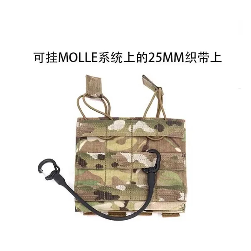 Gancho elástico de doble cabeza para deportes al aire libre, Clip para llave, bolsa táctica, accesorios Molle, llavero con hebilla - imagen 3