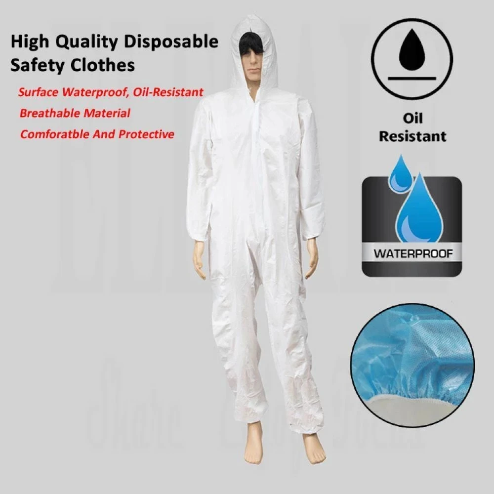 Mono desechable antipolvo, aceite, epidémico, antibacteriano, aislamiento Hazmat, traje de seguridad, ropa protectora, monos a prueba de polvo - imagen 5