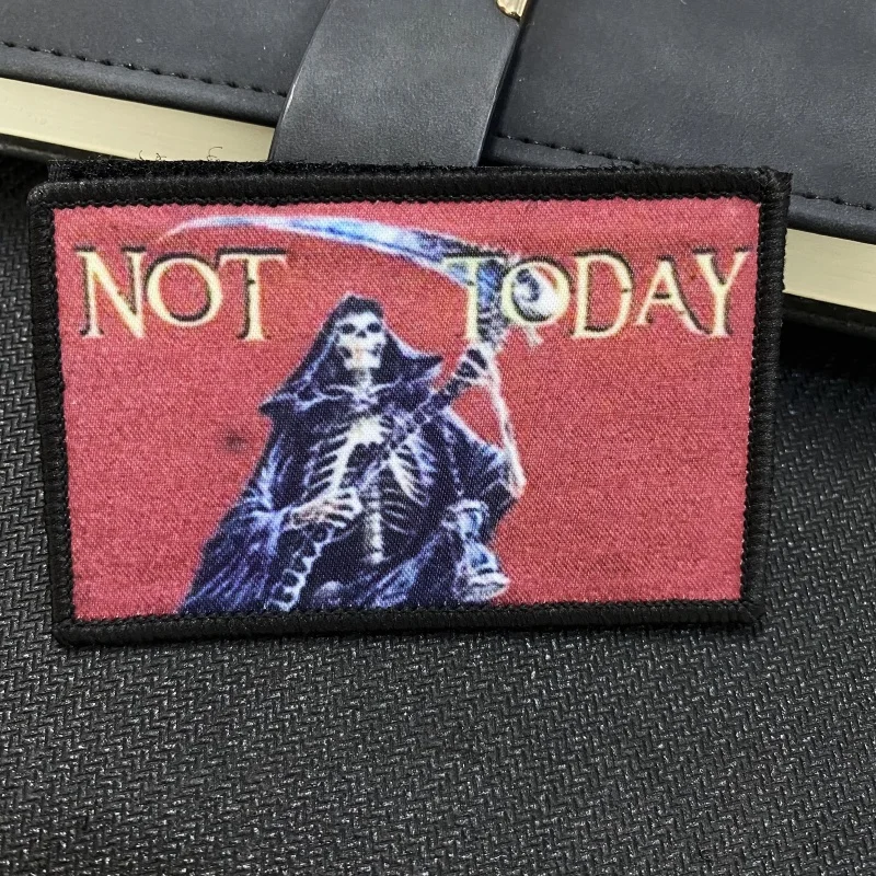 Insignia de moral de Granada de veterano de la Marina de los Estados Unidos, Parche de Hoz de la muerte, no impreso hoy, pegatinas de mochila tácticas de gancho y bucle - imagen 4