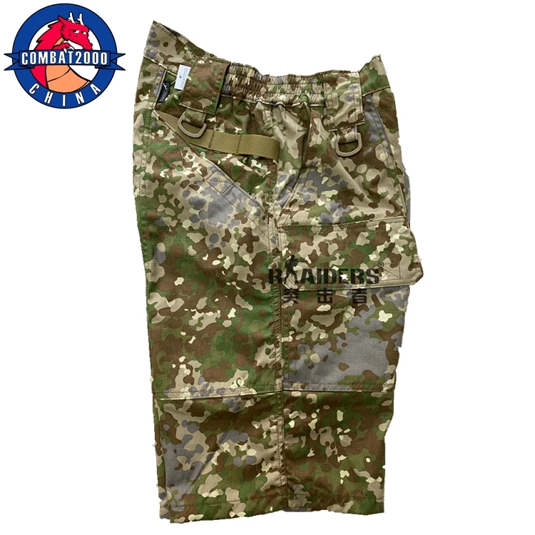 Pantalones cortos tácticos de camuflaje multiterreno de punto alemán, pantalones de trabajo ligeros atléticos informales de verano para hombre - imagen 3