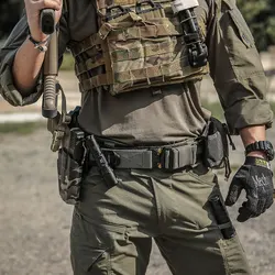 Emersongear 1,75 pulgadas, cinturones de combate MOLLE de una pieza, pretina táctica de servicio, correa de cintura para acampar, senderismo, Airsoft, caza, nailon EM9455