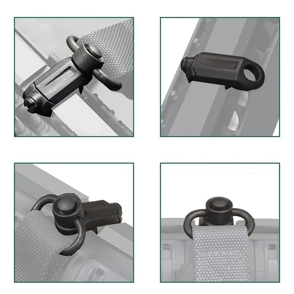 Adaptador de montaje giratorio para eslinga de pistola táctica, adaptador de ranura de riel desmontable rápido, compatible con adaptador de fijación de eslinga de Rifle de riel de 20mm - imagen 3