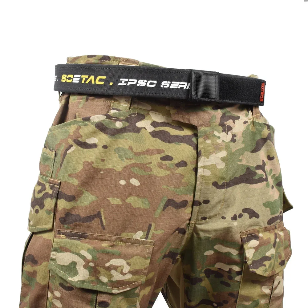 Cinturón táctico IPSC IDPA de doble capa, funda profesional de liberación rápida para pistola, pretina de combate, herramientas de caza Airsoft para exteriores - imagen 5