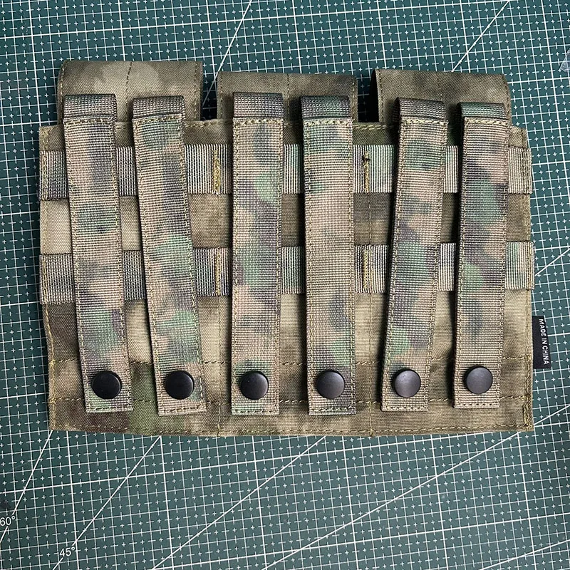 Bolsa táctica para almacenamiento de tres revistas, Universal para 5,56/7,62 MM, Molle, compatible con bolsa para revistas de extracción rápida, ATFG/MC - imagen 2