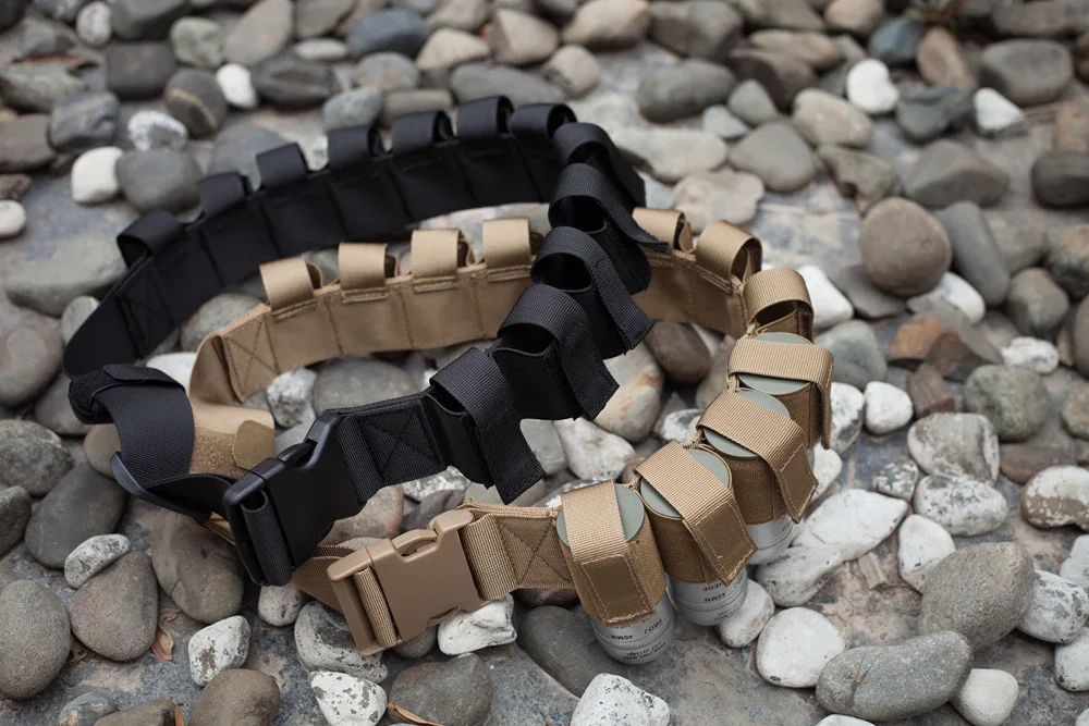 Cinturón de munición táctico, liberación rápida, ajustable, 40mm, cinturón de granada, ruina, verde, negro/bolsa de herramientas para jungla - imagen 5