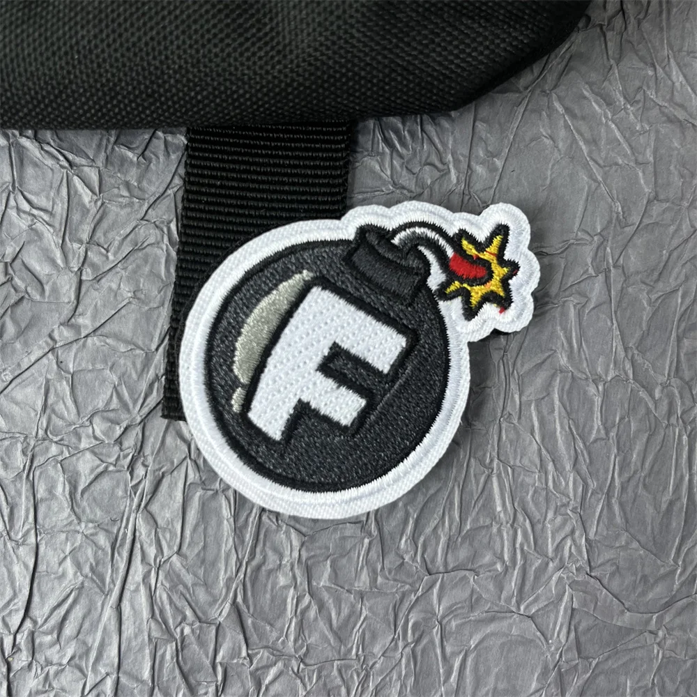 F BOMB-pegatinas bordadas, insignia de moral, equipo táctico, parche militar, parches de gancho y bucle, mochila Wappen - imagen 4