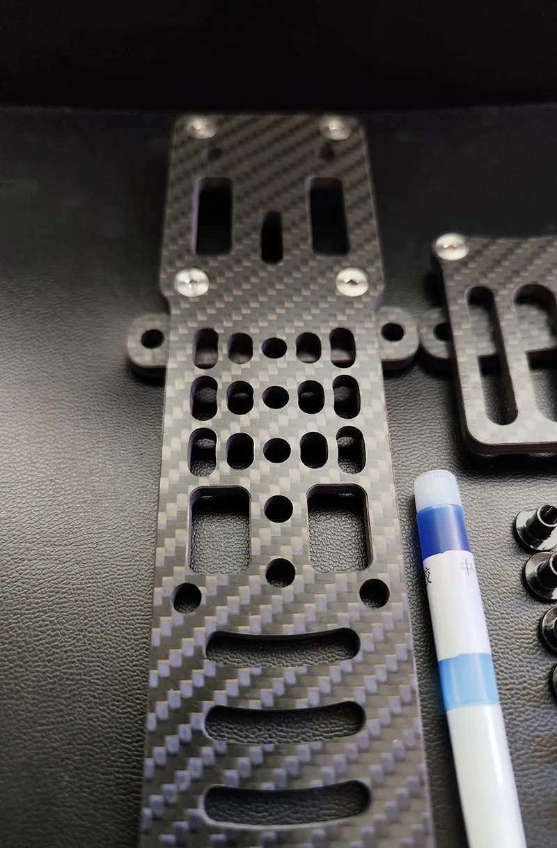 Placa de extensión de montaje de pierna de fibra de carbono táctica con plataforma de pierna abatible de funda Modular - imagen 4