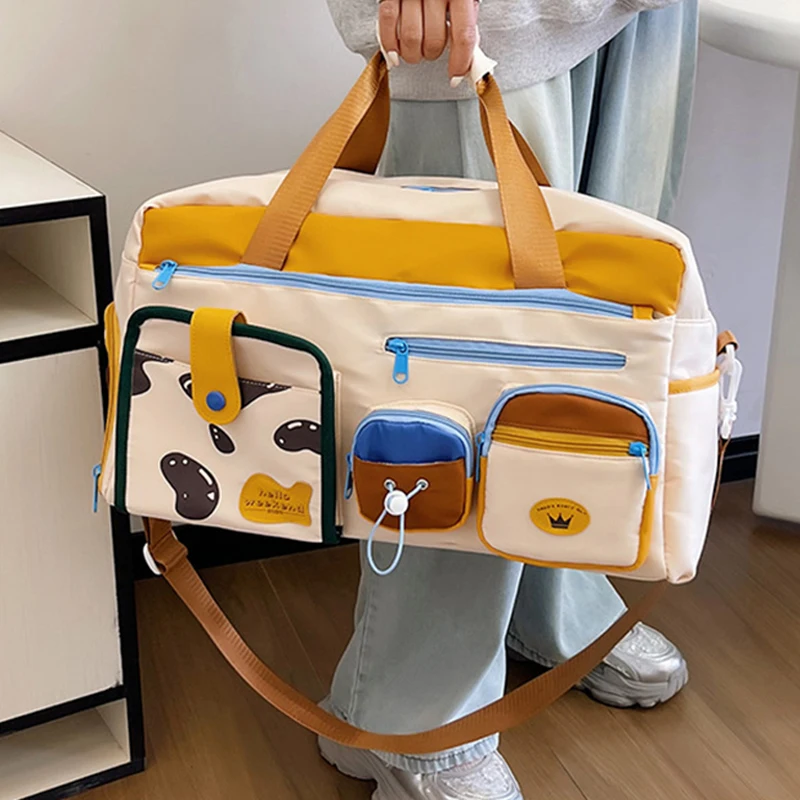 Bolsa de gimnasio deportiva para viajes cortos al aire libre, Fitness, Camping, Yoga, bolso de entrenamiento, bolsas de equipaje de hombro con bolsillo para zapatos para mujeres y hombres - imagen 3