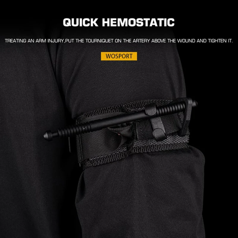 WOSPORT SOF Torniquete 4.0 Botiquín táctico de supervivencia de primeros auxilios Negro ligero para juegos CS de emergencia al aire libre Aluminio Poliéster PP - imagen 3