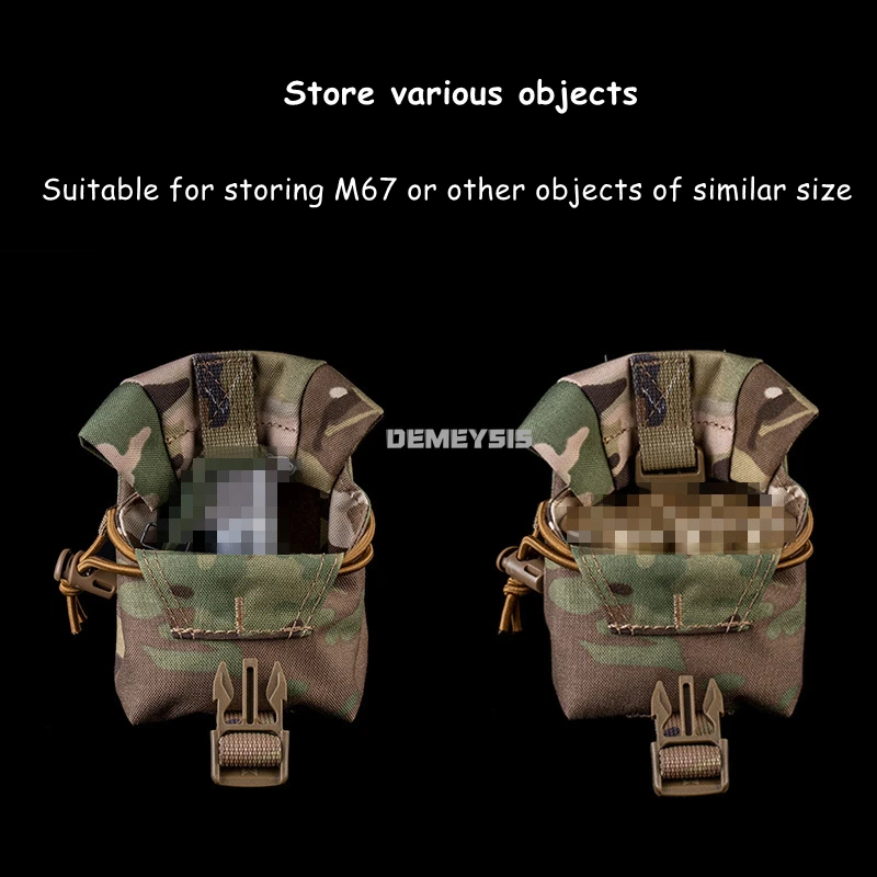 Bolsa de granada multiusos para tiro, bolsa táctica para caza Frag con correas MOLLE, almacenamiento para cinturón M67 Airsoft CS - imagen 5