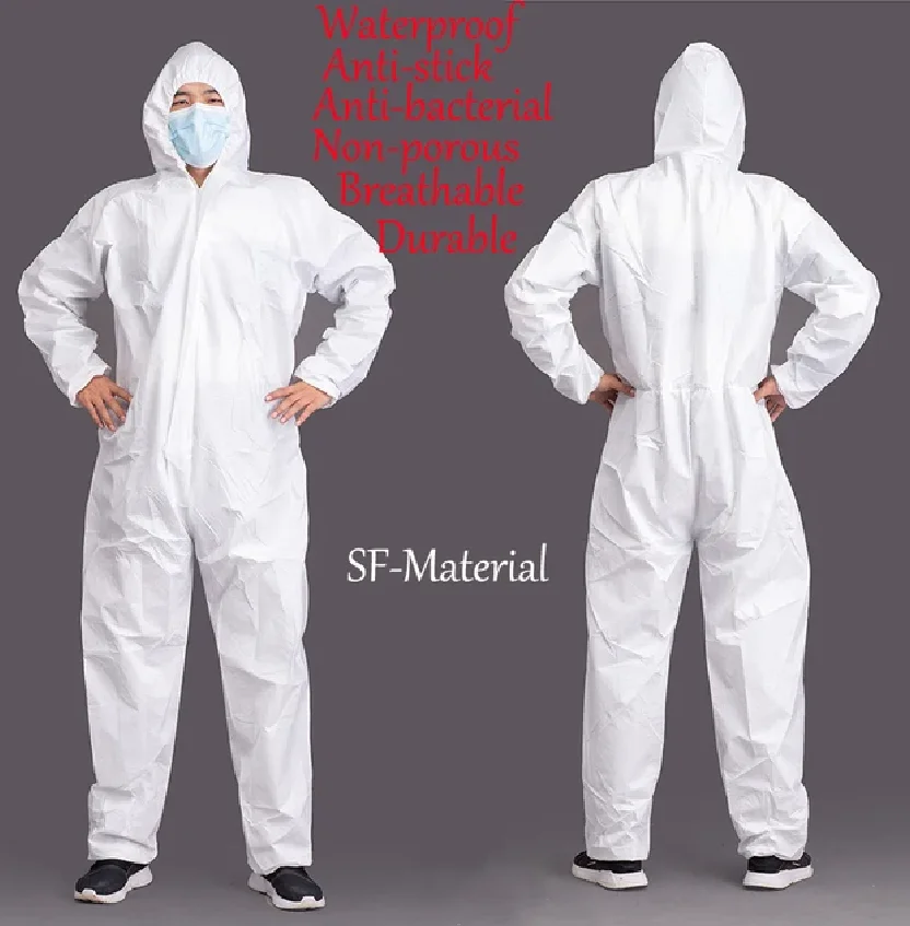 Protector desechable a prueba de polvo SF resistente al agua y al aceite, ropa de seguridad para el trabajo, pintura antipolvo, trabajo de decoración, traje general - imagen 3