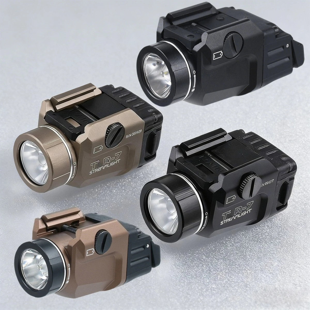 Linterna táctica TR-7X TR-7 LED blanca estroboscópica Picatinny