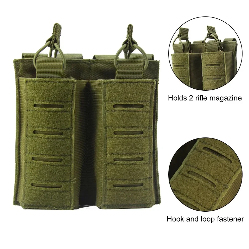 Bolsa táctica para revistas Moore, bolsa para Rifle, pistola, doble taza, bolsa para municiones, soporte para tazas de municiones de colores para caza - imagen 3
