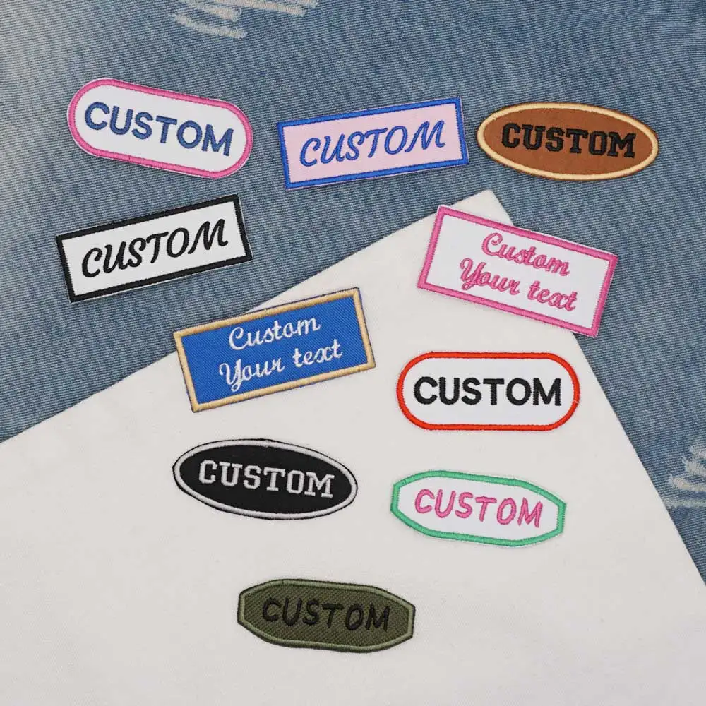 Parche bordado con etiquetas de nombres personalizadas con respaldo de gancho para planchar - imagen 2
