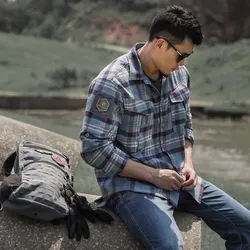 Emersongear Longicorn Camisa Franela Táctica Ergonómica Azul