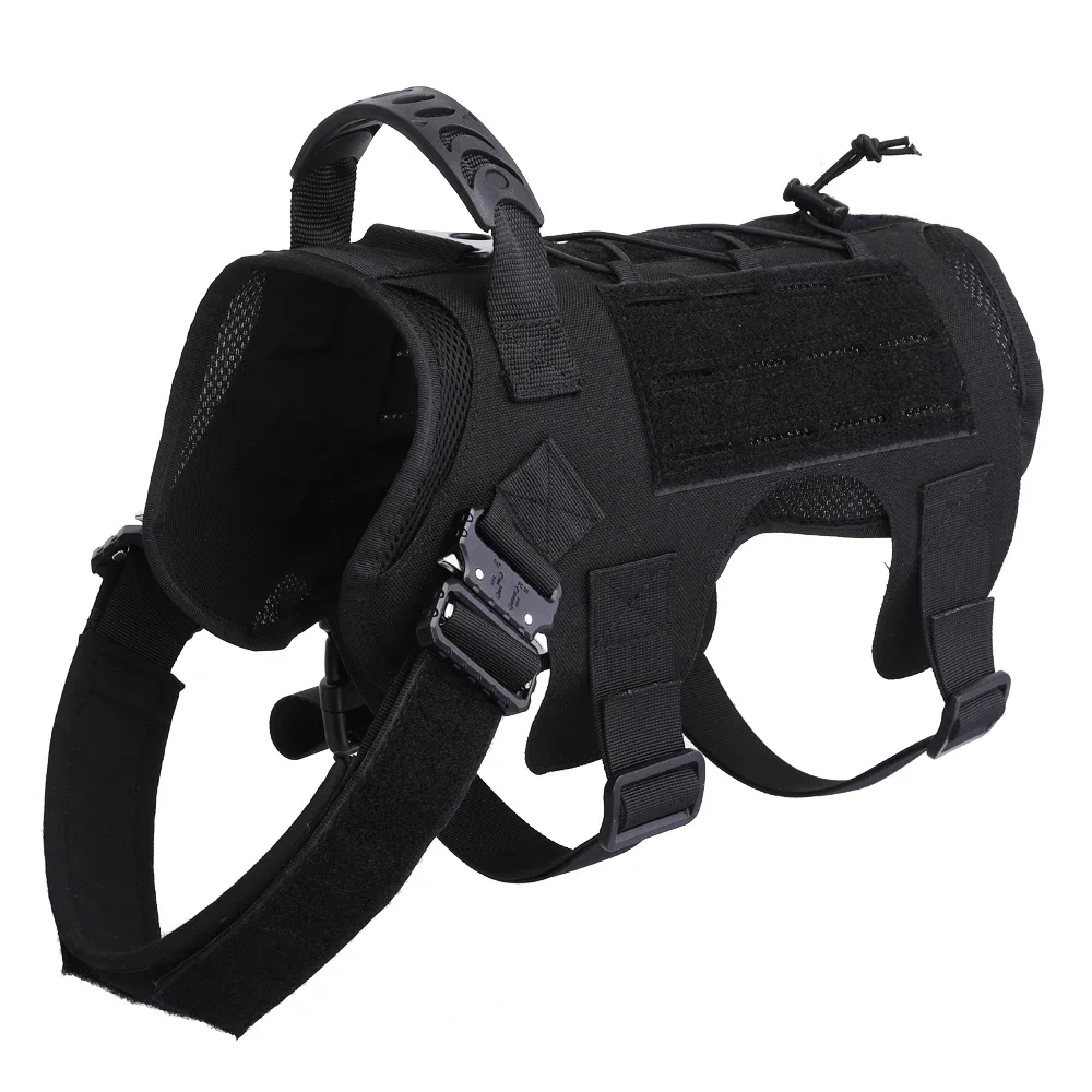 Chaleco táctico para perros, caza, tiro, servicio de ventilador Cs, chalecos de nailon para mascotas, entrenamiento Airsoft, arnés Molle para perros - imagen 5