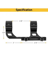 Montura cantilever para alcance con doble anillo, aluminio ligero
