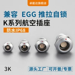 Cabeza hembra impermeable del zócalo 3K de la aviación del agujero del Pin IP68 2-30