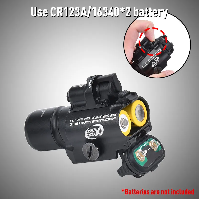 Surefir X400 táctico Airsoft colgante arma Scout luz 600 lúmenes LED pistola linterna con indicador verde rojo X300 X400U - imagen 5