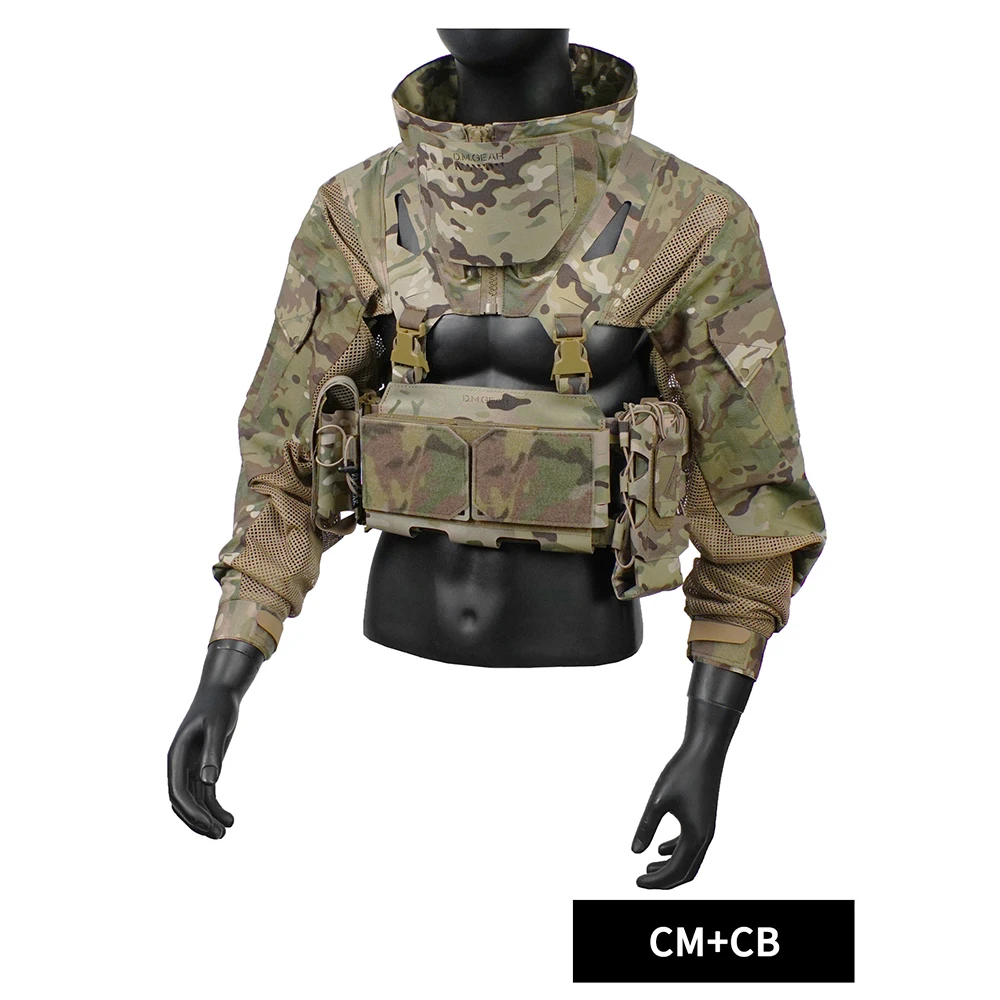 DMGear-ropa de camuflaje, chaqueta de uniforme de combate táctico cómoda y transpirable, trajes con bolsa Triple Mag, bolsa para linterna - imagen 2