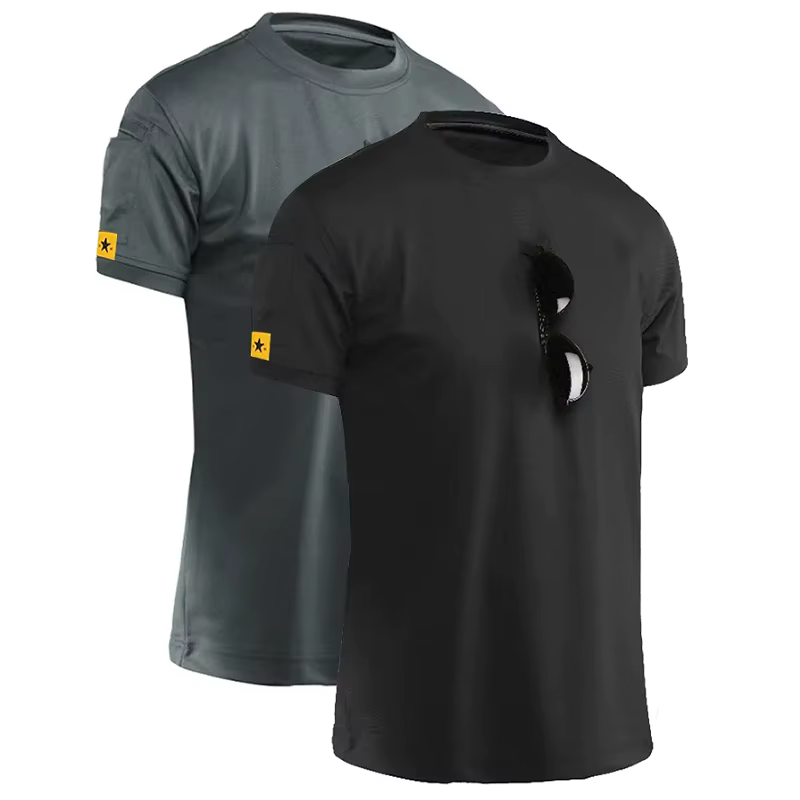 Camiseta táctica secado rápido transpirable para entrenamiento y ruta