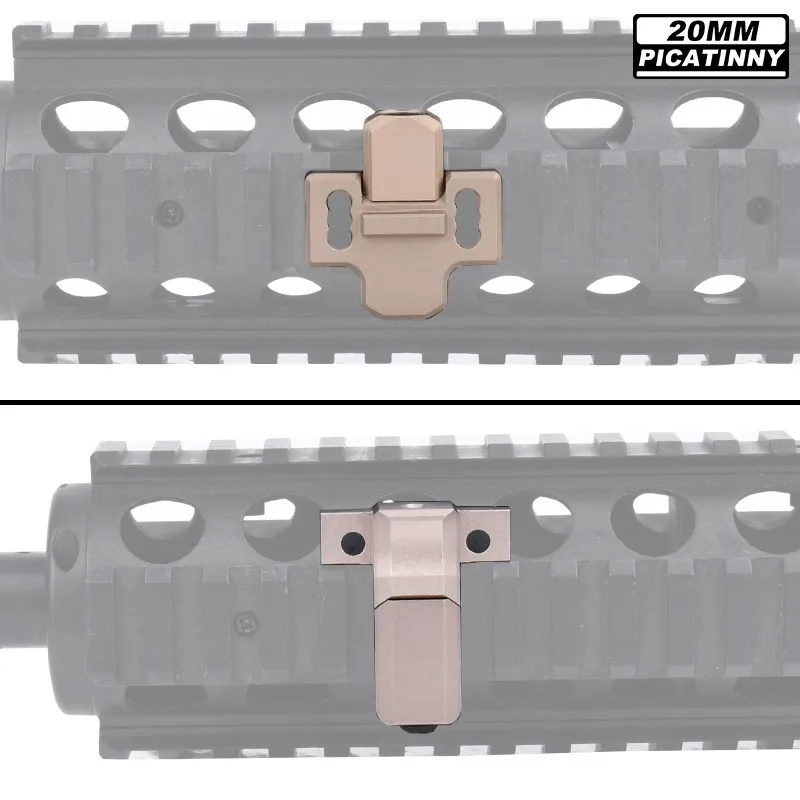 WADSN Metal serie ARIS montaje táctico Offset para M300 M600 linterna Base ajuste 20mm Rail MLOK KEYMOD caza Airsoft accesorio - imagen 5