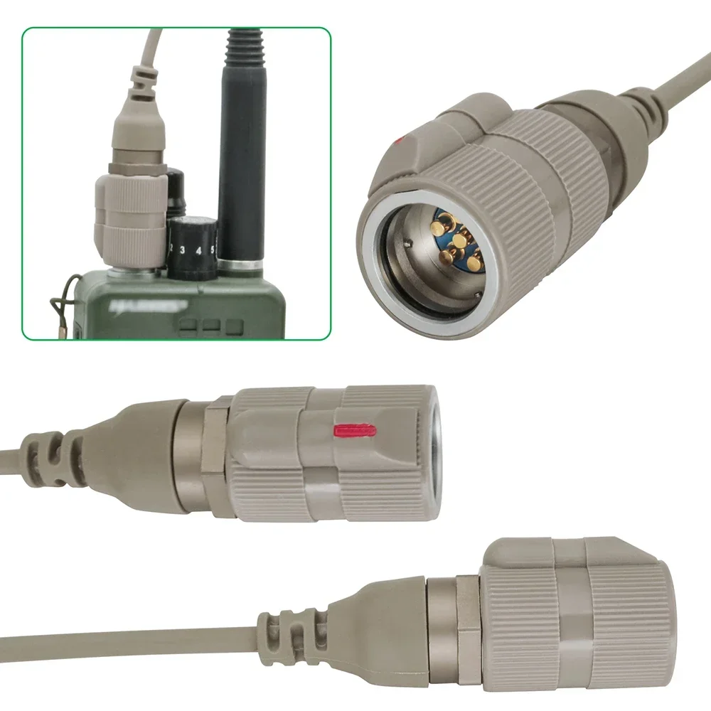 Adaptador de auriculares tácticos Ptt U94 Ptt enchufe de 6 pines para PRC148/PRC 152 militar Airsoft COMTA tiro caza auriculares - imagen 4