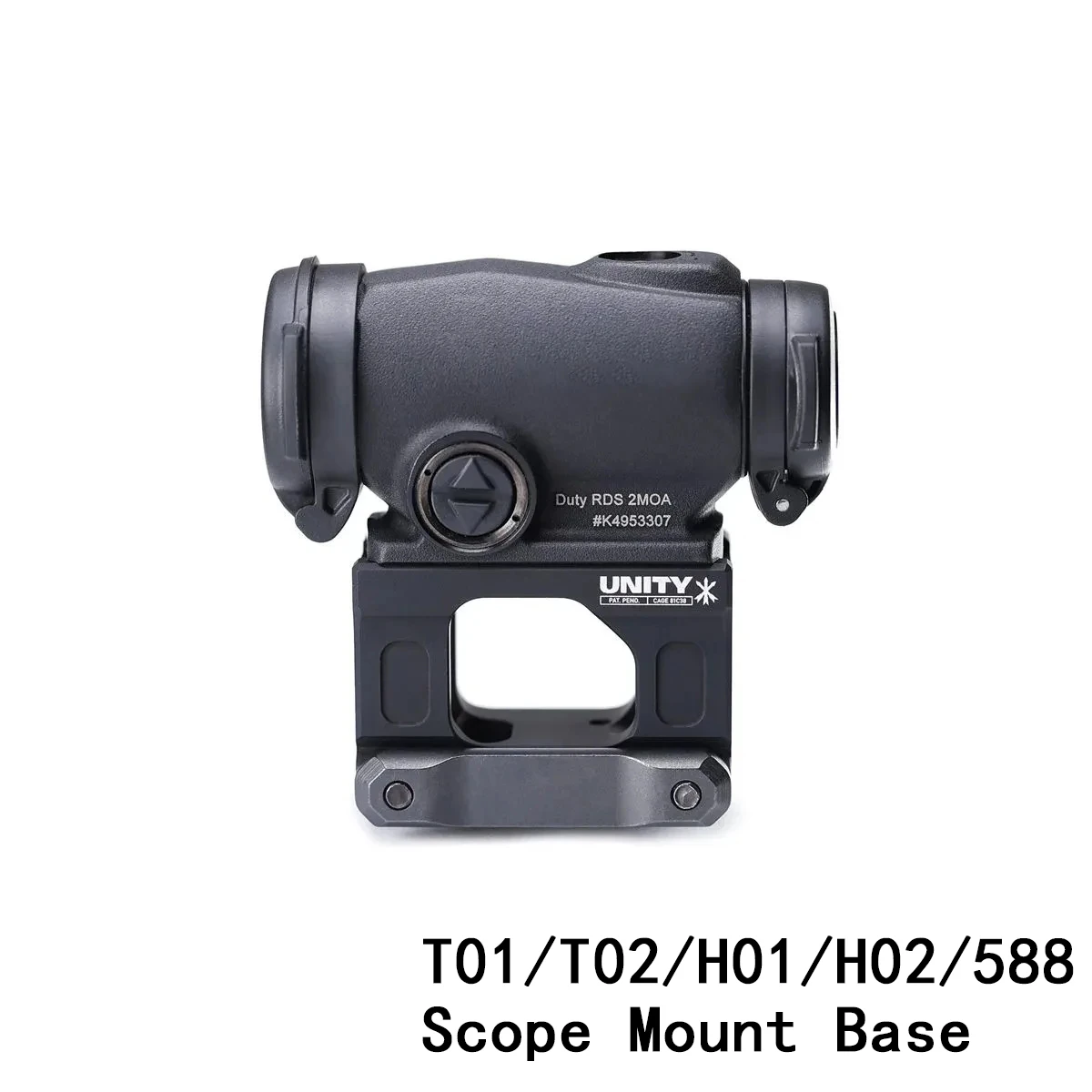 T01 T02 Red Dot Sight UNITY Soporte elevador rápido Duty RDS R5 Montaje offset 45 °   Base de alcance de mira de caza con soporte óptico de montaje lateral - imagen 3