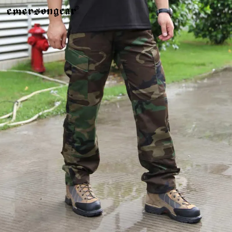 Emersongear pantalones tácticos BDU entrenamiento de combate hombres pantalones Cargo Airsoft caza deportes al aire libre senderismo ciclismo poliéster algodón - imagen 2