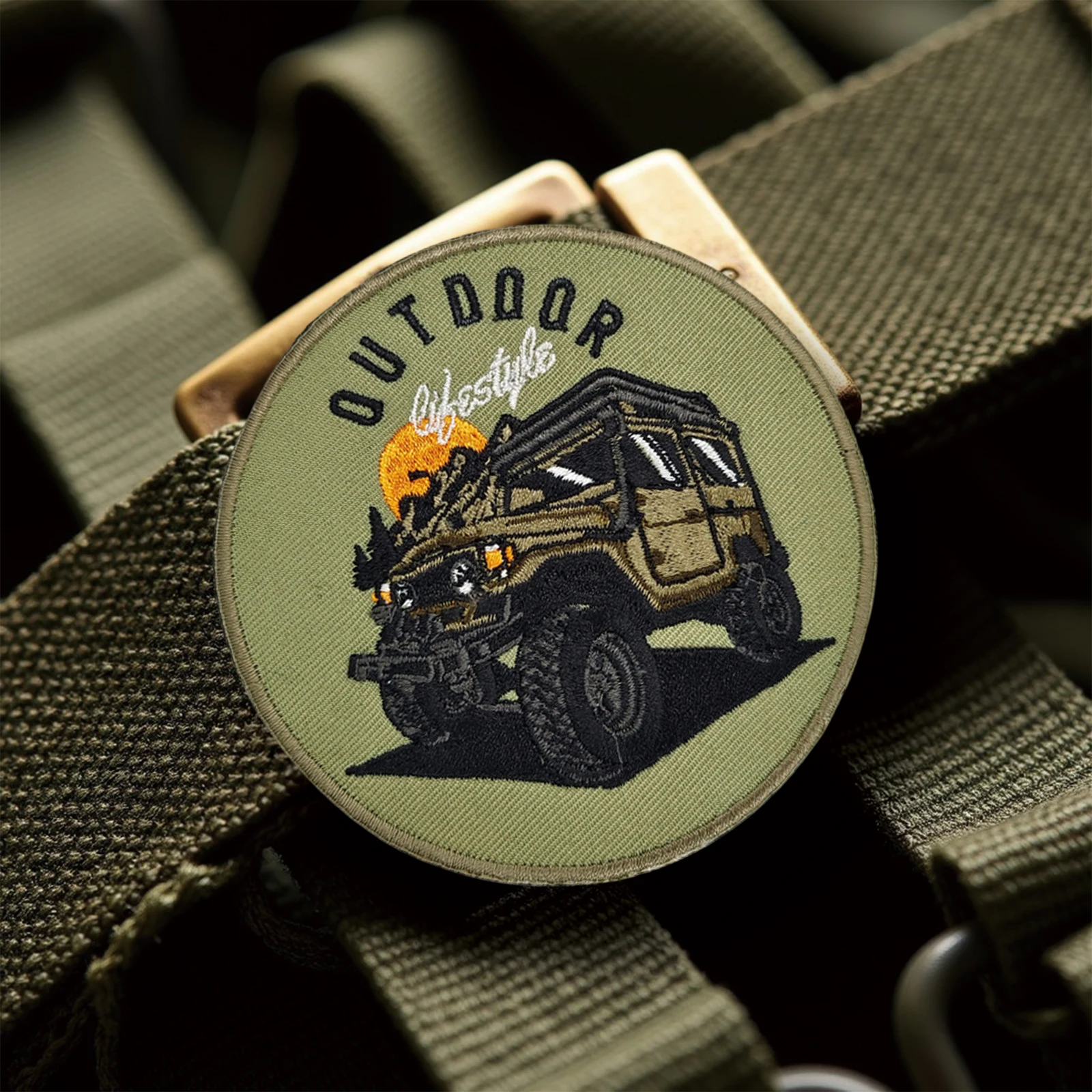 Parche de velcros todoterreno estilo de vida al aire libre, insignia bordada con cierre de gancho y bucle para mochila, chaqueta, gorras - imagen 4