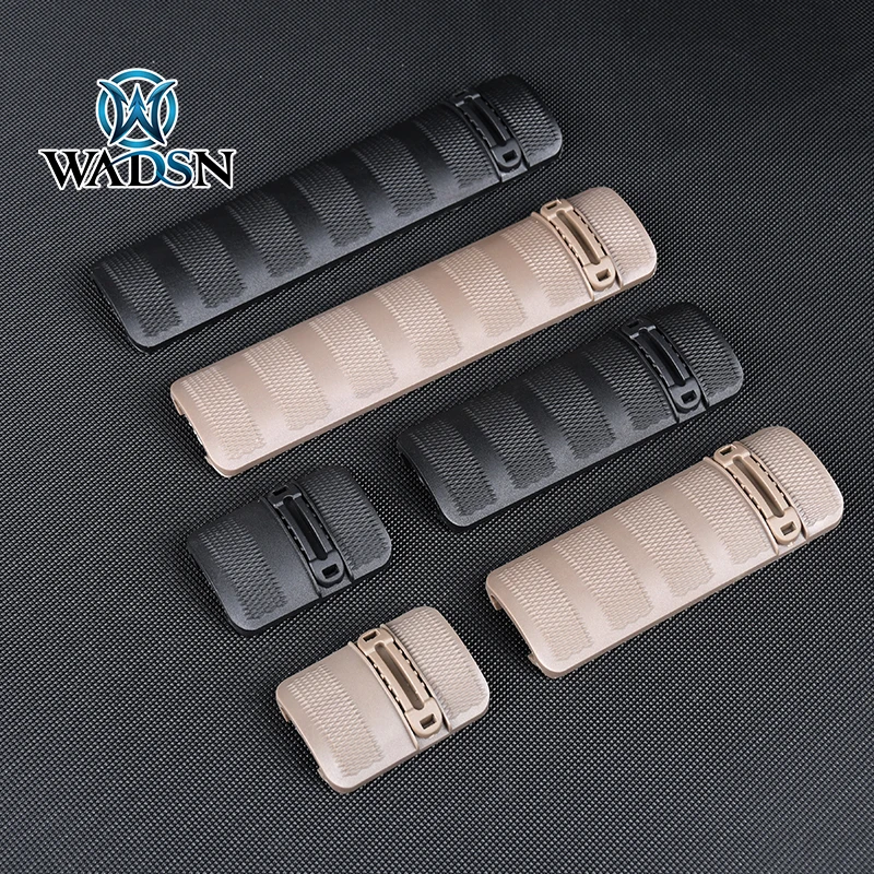 WADSN-cubierta táctica para riel Picatinny, cubiertas para Airsoft, Panel de riel Protector de 4 Uds., Panel de cubierta de riel tejido acanalado para riel de 20mm - imagen 2