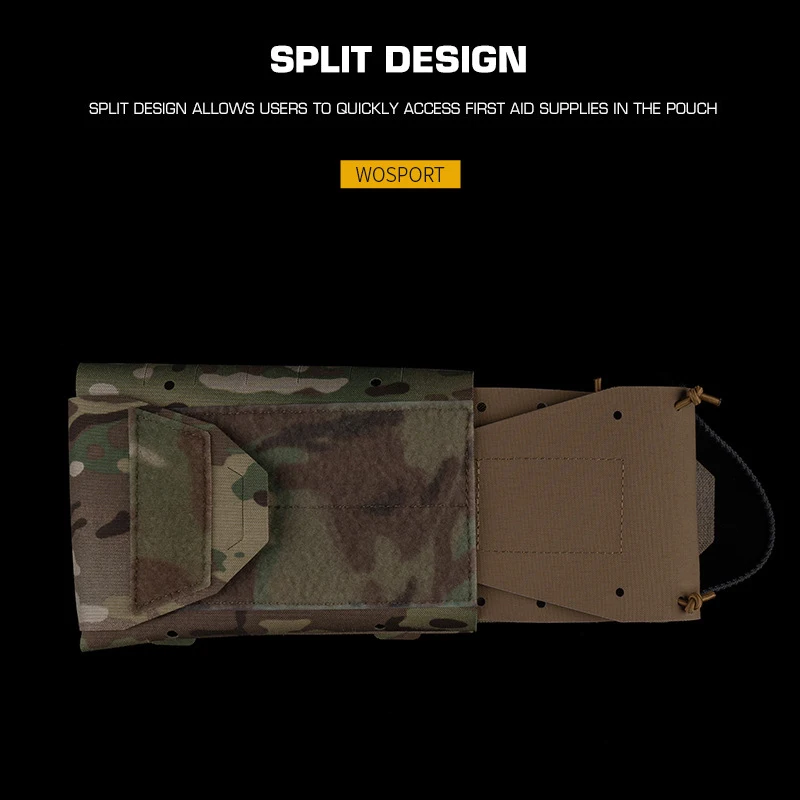 WOSPORT Kit médico de camuflaje ligero Bolsa médica Bolsa de almacenamiento - imagen 4